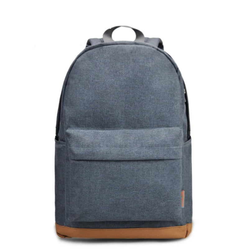 TINYAT Men Male Canvas Backpack Gray Casual15inch Laptop Backpack