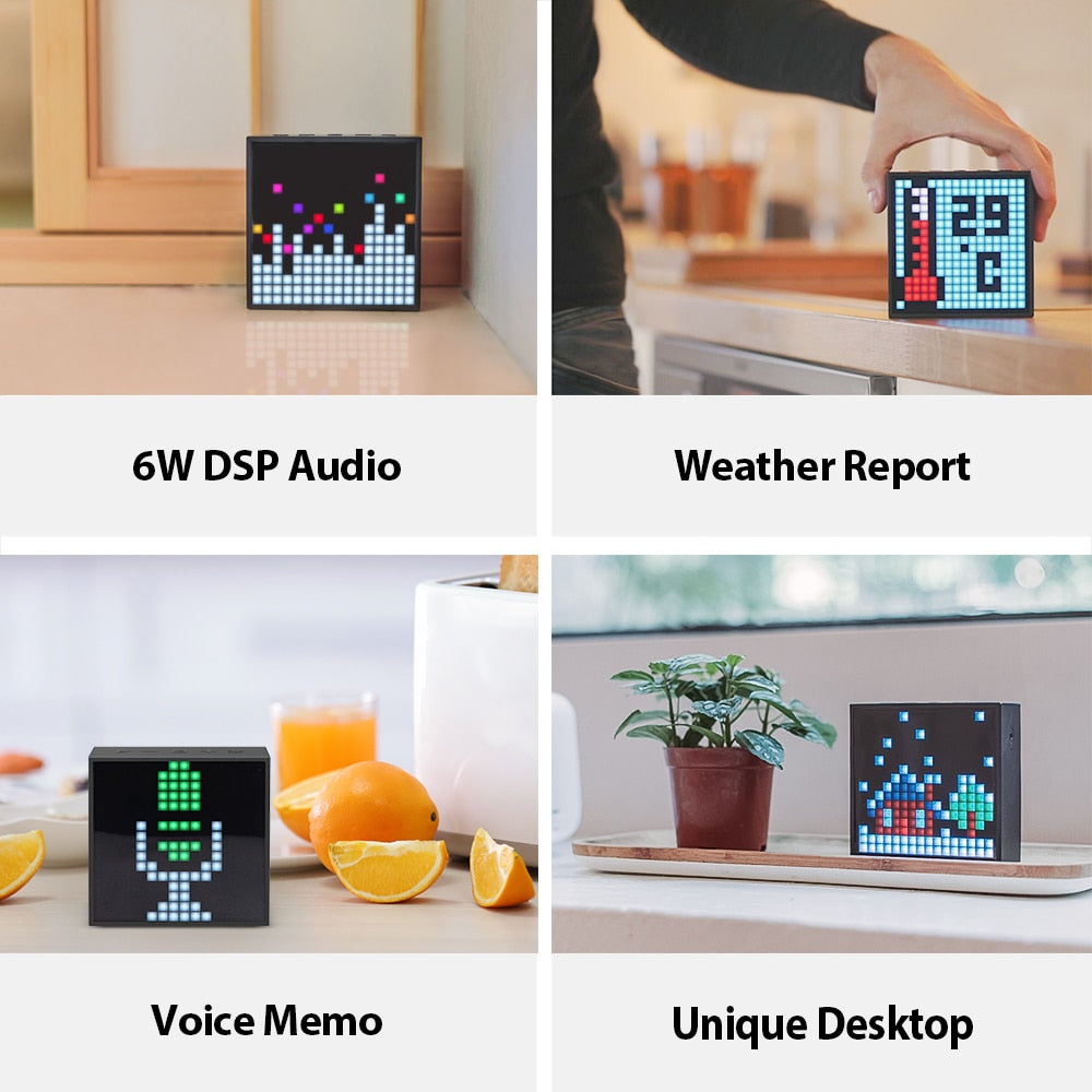 Divoom Bluetooth Speaker with Programmable Pixel Display